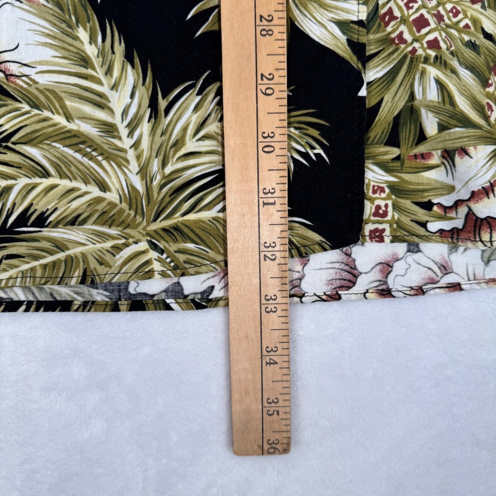 Hilo Hattie Maxi Skirt Womens Medium Black‎ Tropical Pineapple Hawaii VTG 180 - Picture 7 of 8